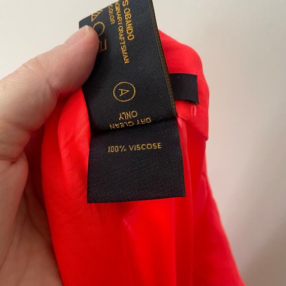 Juan Carlos Obando Open Front Robe Kimono Bright Orange One Size - Picture 7 of 8